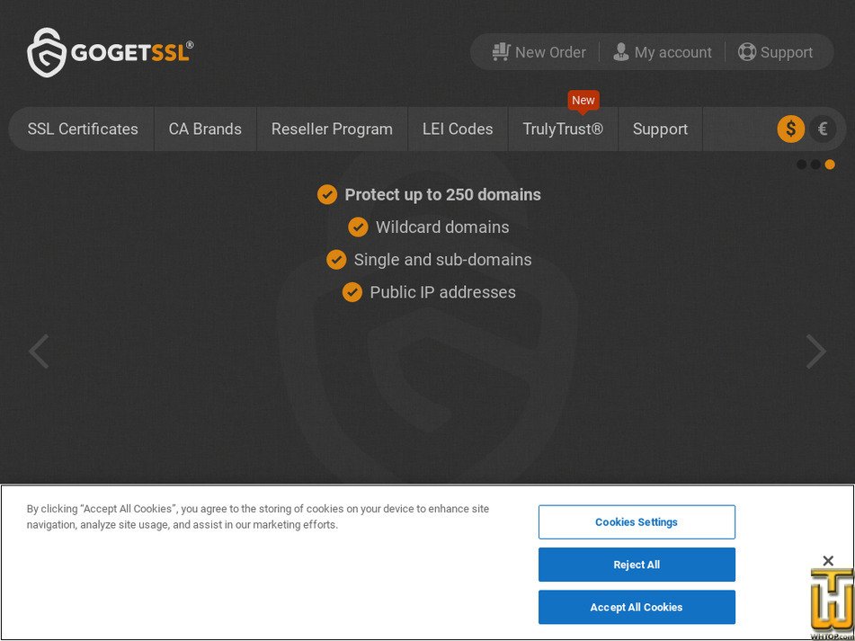 gogetssl.com screenshot